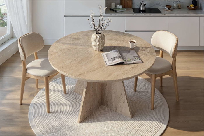 Hanah Home Mesa de Comedor Travertino Hanah Home Mesa de Comedor Travertino